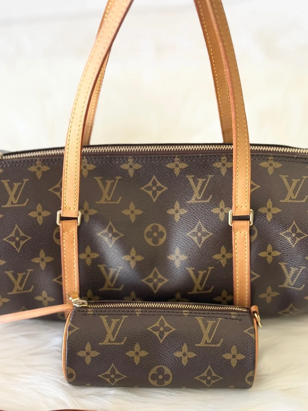 LOUIS VUITTON PAPILLON 30 w/ MINI PAPILLON POCHETTE MADE IN FRANCE 2 BAGS